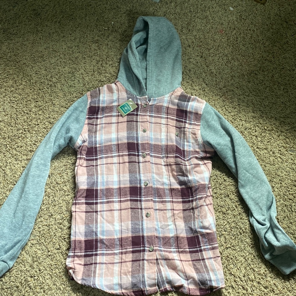 It’s a flannel with a hood and sleeves